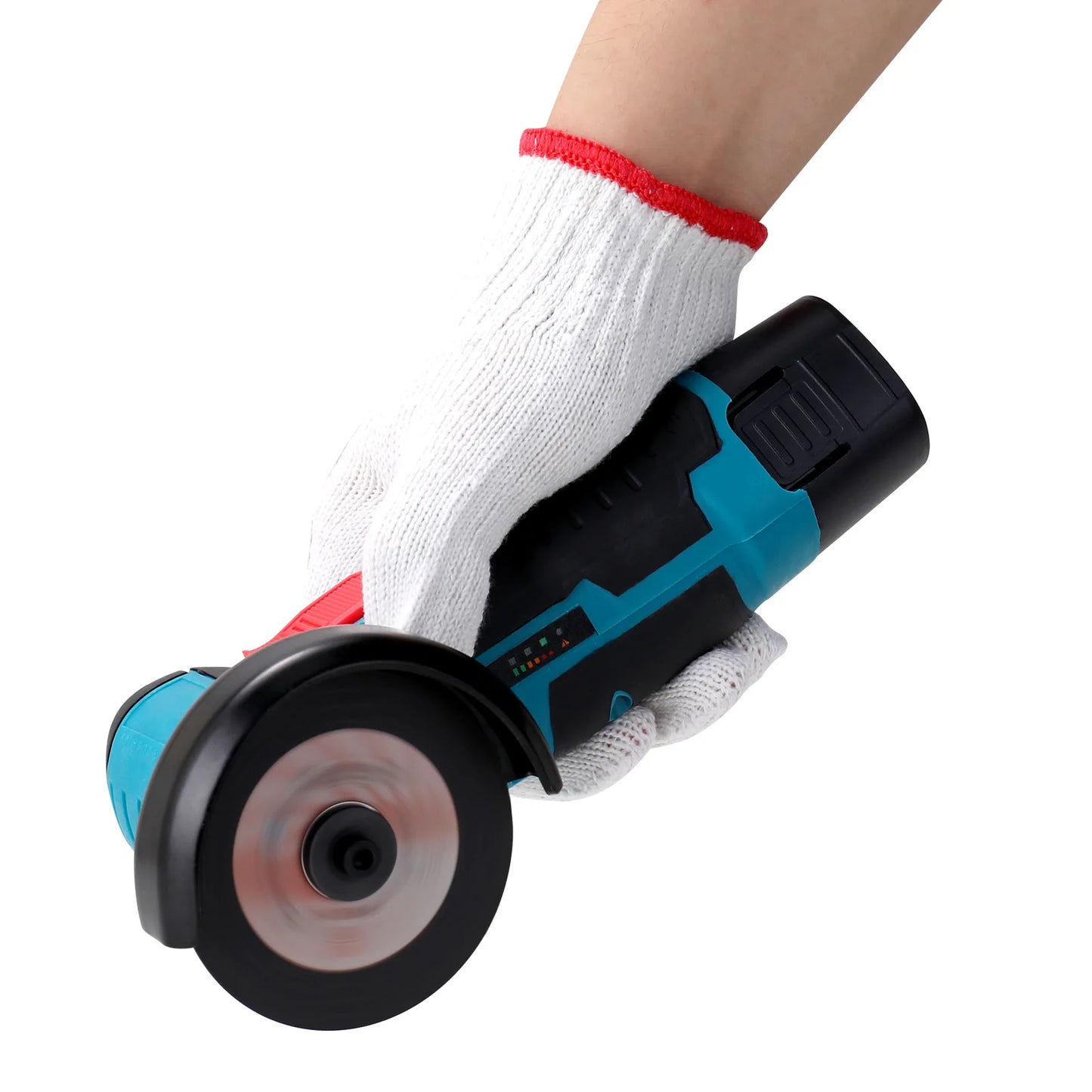 12v 19500rpm mini brushed rechargeable angle grinder with 2 pieces battery, wood and steel and stone cutting machine, polishing tools